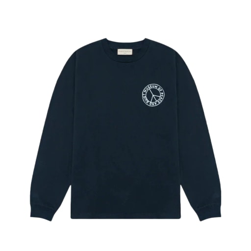 MUSEUM OF PEACE & QUIET Badge L/S-Shirt Navy by Weekends Chengdu