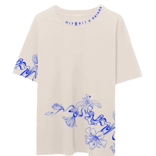 Oriane Collab | Oversized Tee | Ivory by Hitorii