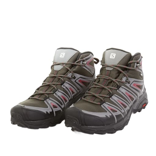 X Ultra Pioneer Mid CLIMASALOMON™ in Peat/Quiet Shade/Biking Red by Windthrow