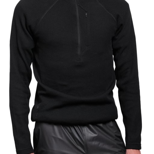 Pace Flow Half Zip in True Black by Windthrow