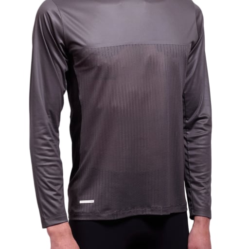 Hot Weather Long Sleeve T in Black/Forest Grey by Windthrow