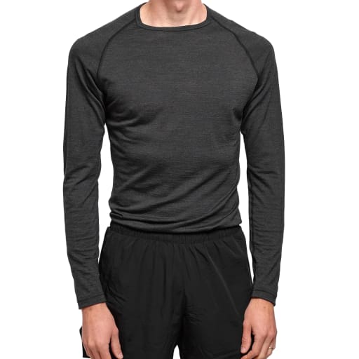 L/S Merino & Silk Base in Dark Grey by Windthrow