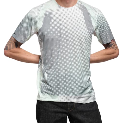 Printed Tech T in Grey/Sage Dots by Windthrow