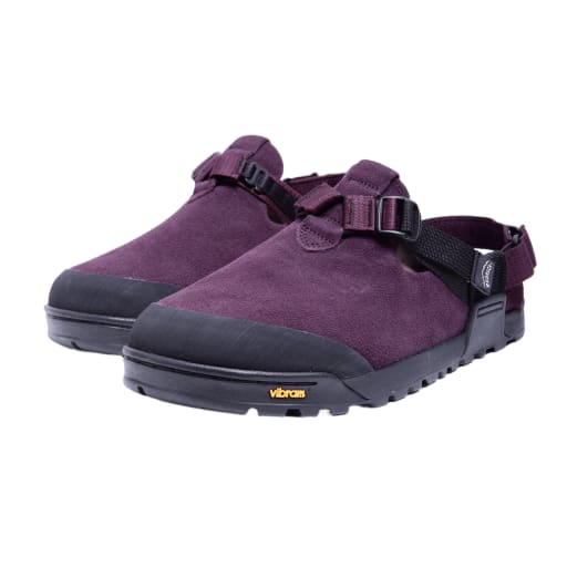 Mountain Clog in Deep Plum Leather Suede by Windthrow