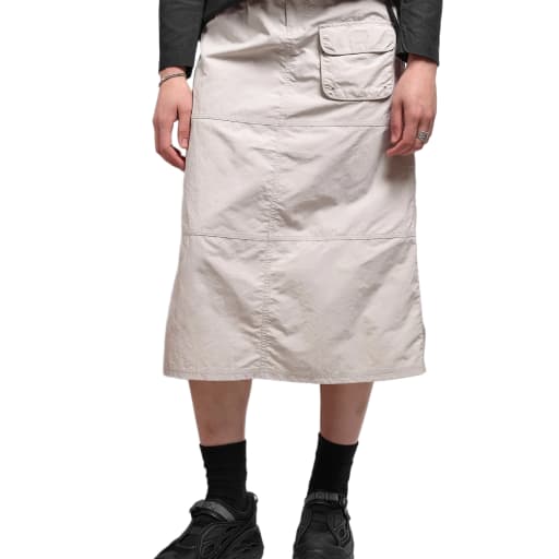 Nylon Utility Skirt in Ecru by Windthrow
