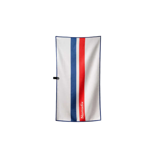 Fitness Towel: Rally White Red and Blue by Nomadix