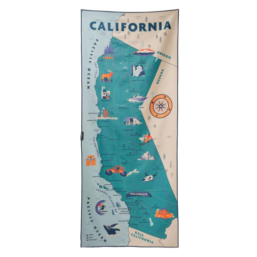 Original Towel: California Map Towel 2 by Nomadix