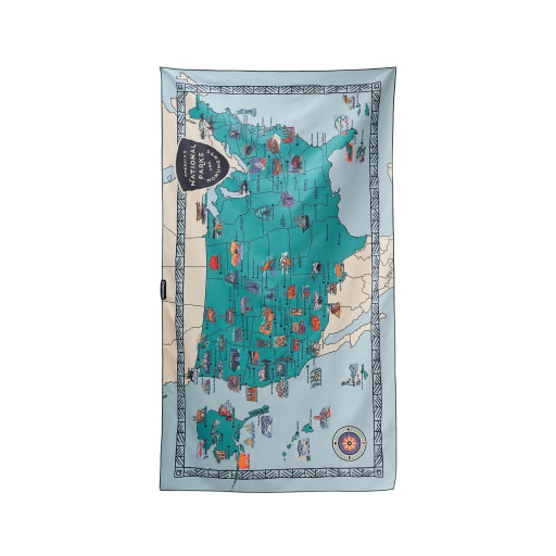 Ultralight Towel: National Parks and Monuments Map by Nomadix
