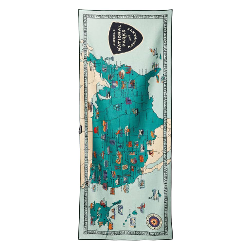 Original Towel: National Parks and Monuments Map by Nomadix