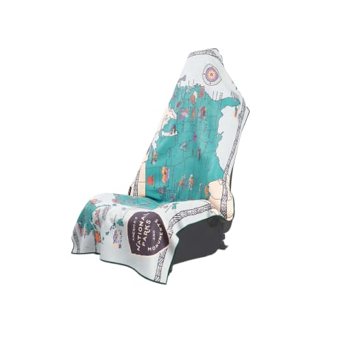 Car Seat Cover Towel: National Parks and Monuments Map by Nomadix