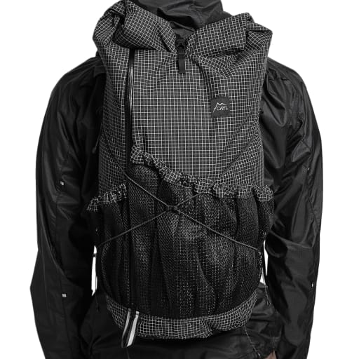 Mari Roll Top in Black Grid by Windthrow