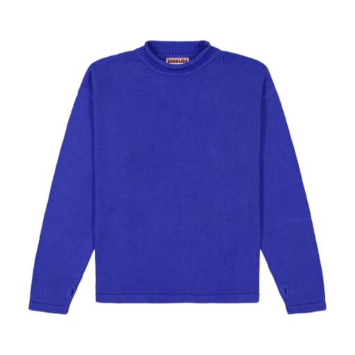 Hemp Mock Neck Knit - Blue by Goodlids
