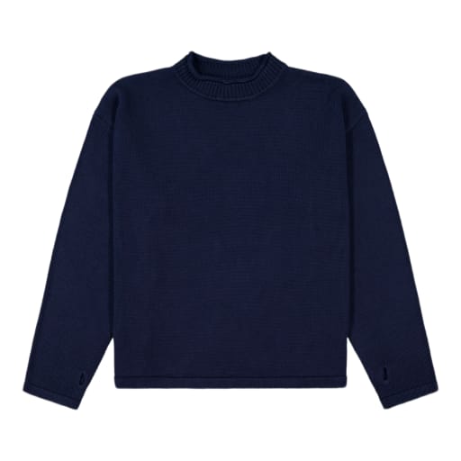 Hemp Mock Neck Knit - Navy by Goodlids
