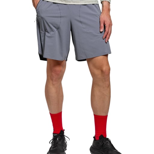 Long Summer Shorts in Blue Grey/Black by Windthrow