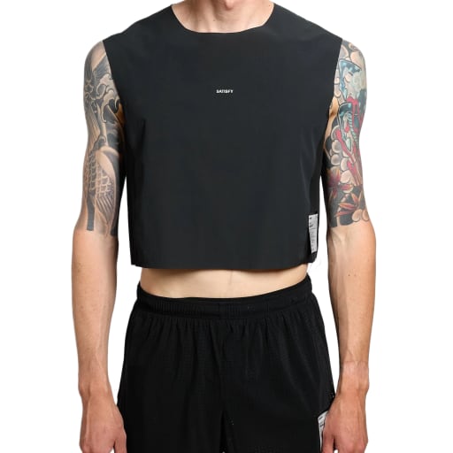Justice™ Trail Cropped Muscle Tee in Black by Windthrow