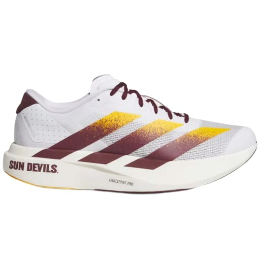 Adidas | Ncaa x White Arizona ST Sun Devils Adizero EVO SL Shoes 'Cloud White / Team Maroon / Team Colleg Gold' by Hatchet Outdoor Supply Co.