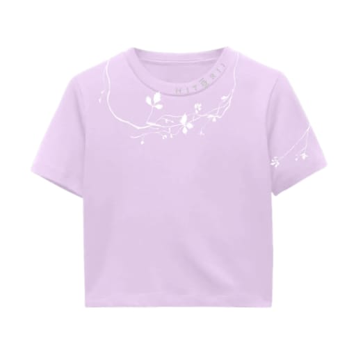 Entangled Fragaria | Crop Tee | Lilac by Hitorii