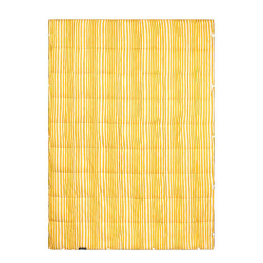 Graphene Puffer Blanket: Heritage Stripe Amber Sun by Nomadix