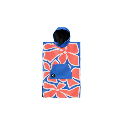 Kids Changing Poncho: Wild Flowers Stellar Blue Red by Nomadix
