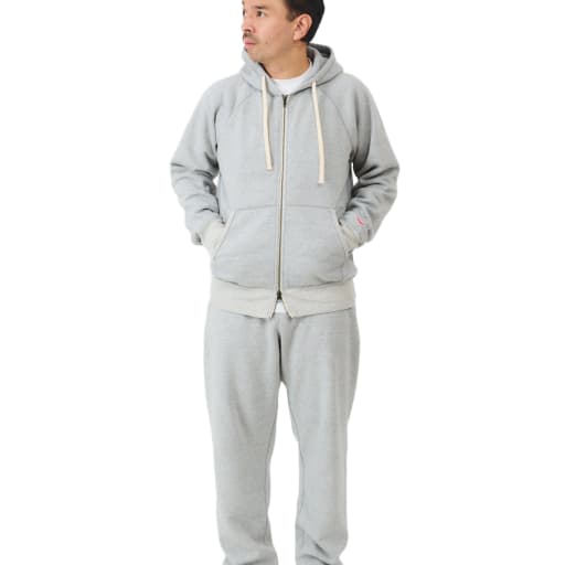 Zip Reach-Up Hoody V.2 / Heather Grey by Battenwear