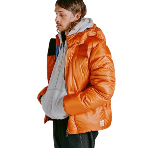 Battenwear x Nanga Eitherway Down Jacket / Orange x Blue by Battenwear