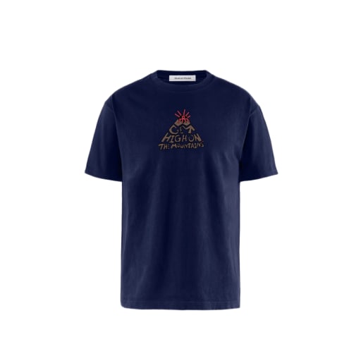 California Cotton Tee, Mountains Vintage Navy by District Vision