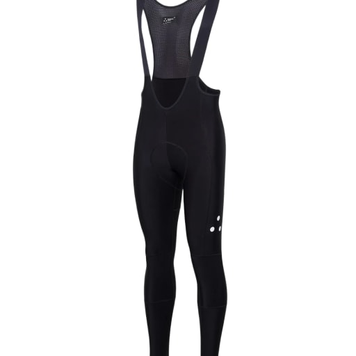 Men's Fluid Thermal Long Bibs - Black by Drag Reduction Systems (DRS) - NYC Cycling Apparel