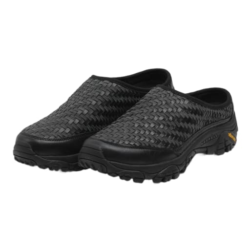 Moab 2 Slide Leather Woven 1TRL in Black/Beluga by Windthrow