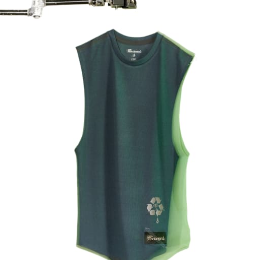 \\_UN-Muscle Tee [petroleum] "RECYCLED EYE" by unsanctioned running