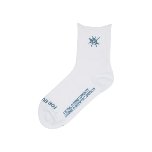 Lite Run™ Ribbed Quarter Socks - Tranquil Blue (2 Pack) by Bandit Running