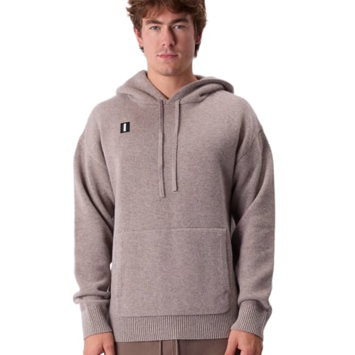 Merino Knit Hoodie - Desert Taupe by Whitespace