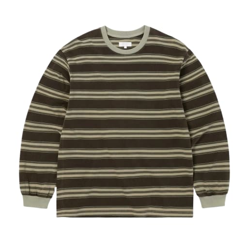 Striped L/S Tee - Black by Hunting Lodge