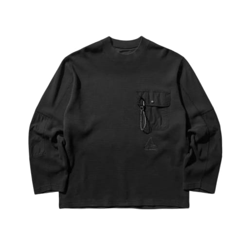AND WANDER | X Roa Garment-Dyed Longsleeve Top Black by Weekends Chengdu