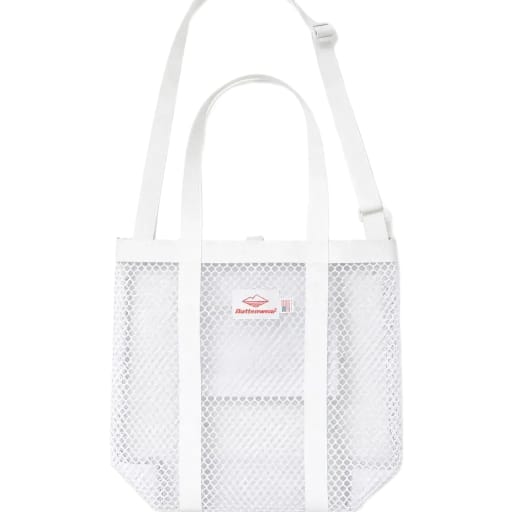 Mini Mesh Tote - White _ White by Battenwear