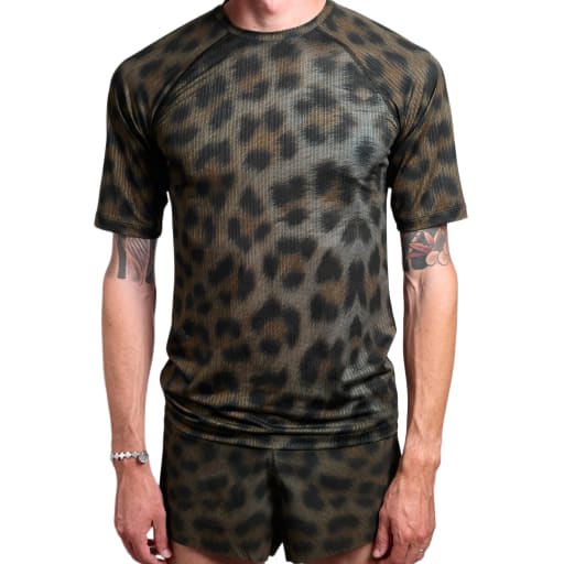 Race Tee in Dark Leopard by Windthrow