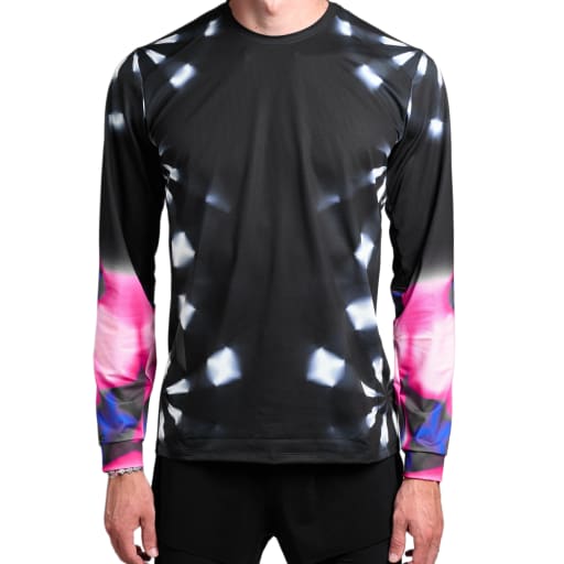 LS Printed Tech T in Black/Magenta by Windthrow