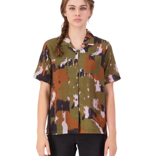 Breezer Merino Short Sleeve Shirt - Glitch Camo | Women's T-Shirt by Mons Royale