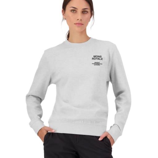 Inversion Merino Crew - Light Grey Heather | Women's Sweater by Mons Royale