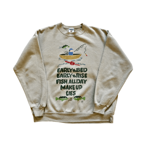 Early to Rise Fishing Sweatshirt - XXL by Vintage Trouts 