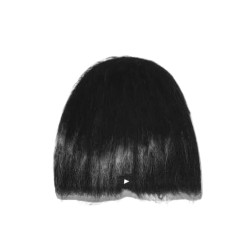 jacquard shaggy knit cap - black by Hunting Lodge