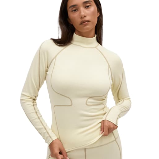 Fay Midweight Merino Top - Chardonnay by Halfdays