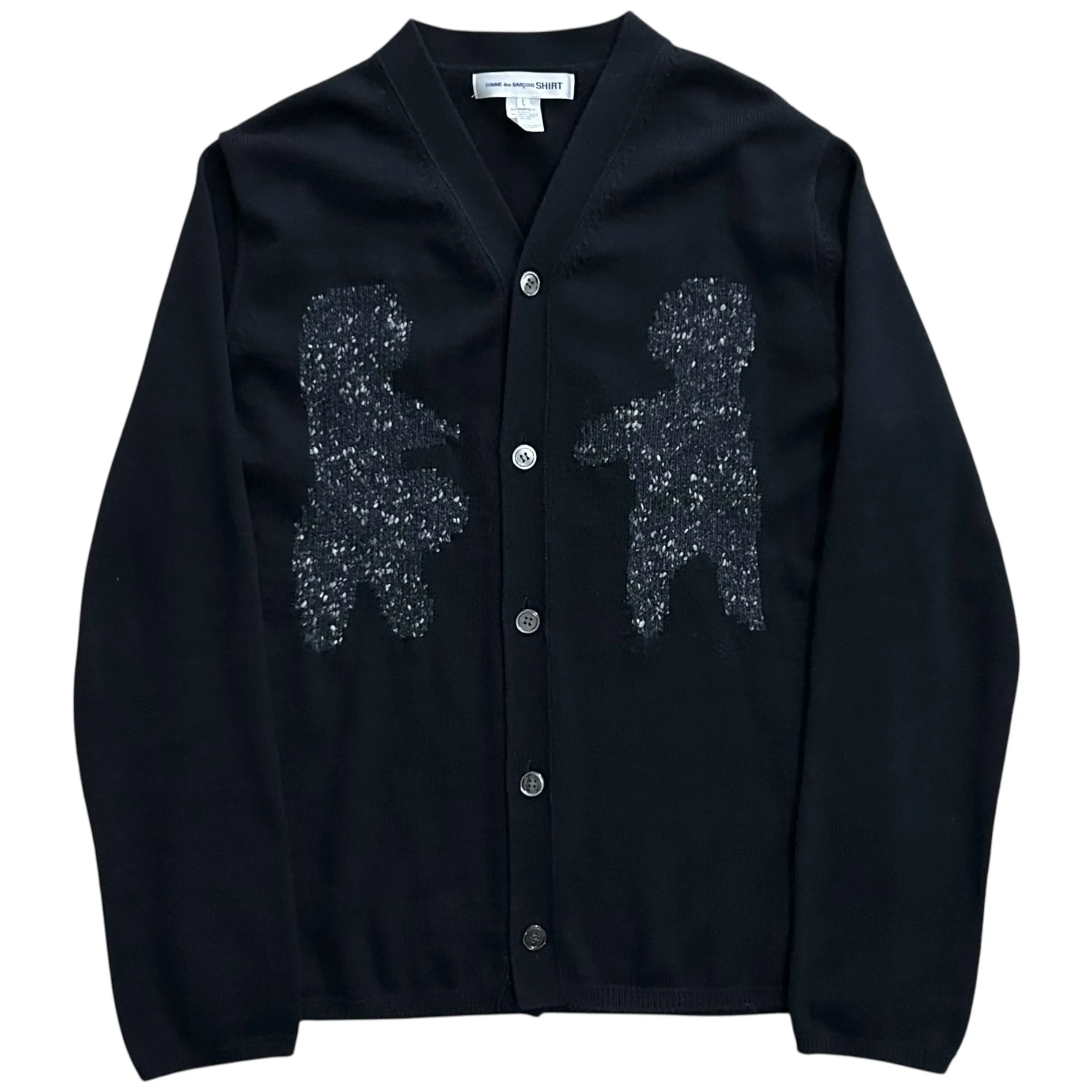 Vertical Rags Comme des Garcons Shirt Intarsia Cardigan - AW19 | FORM
