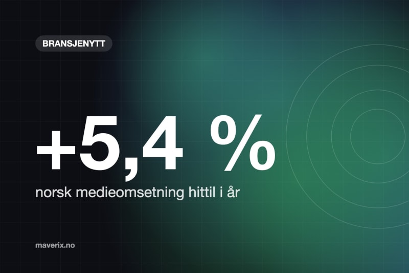 VM-sommeren løftet norsk medieomsetning 5,4 prosent