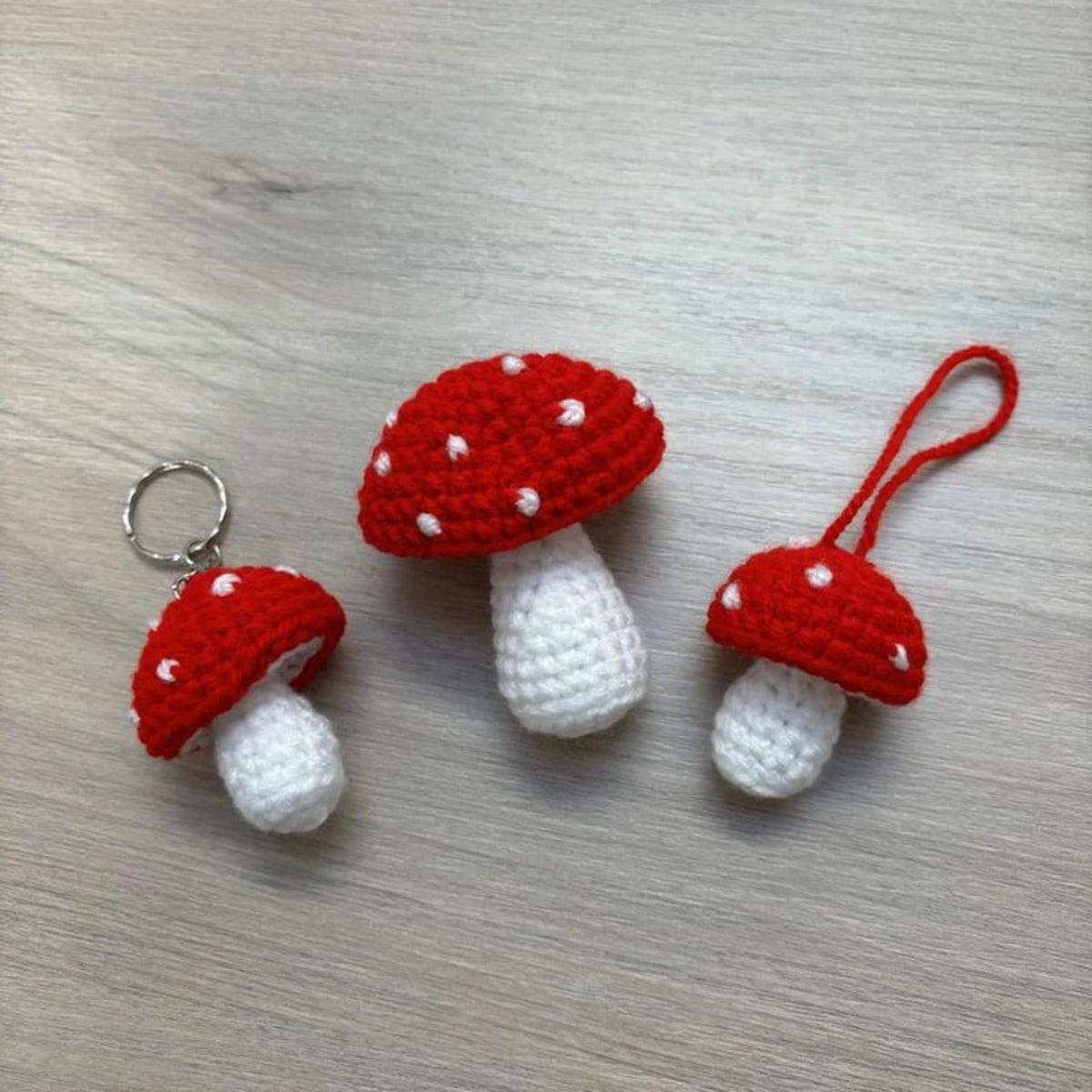 mushroom keychain