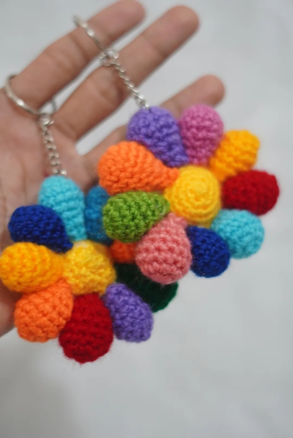 Rainbow Flower Keychain — image 3