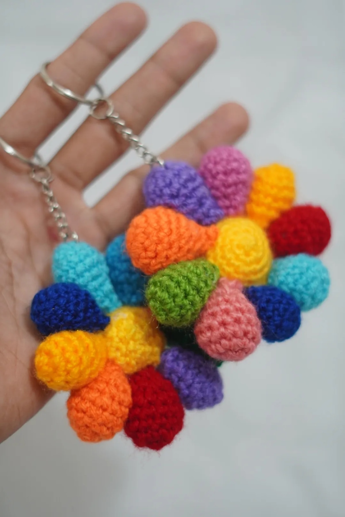 Rainbow Flower Keychain — image 1