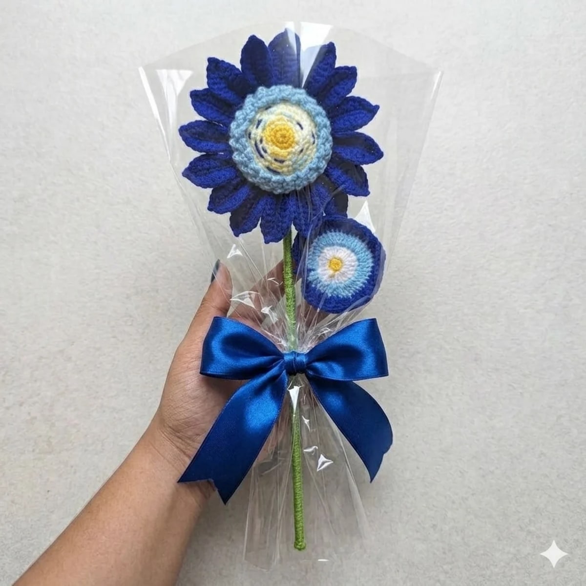 The "Starry Night" Crochet Sunflower Bouquet — image 2