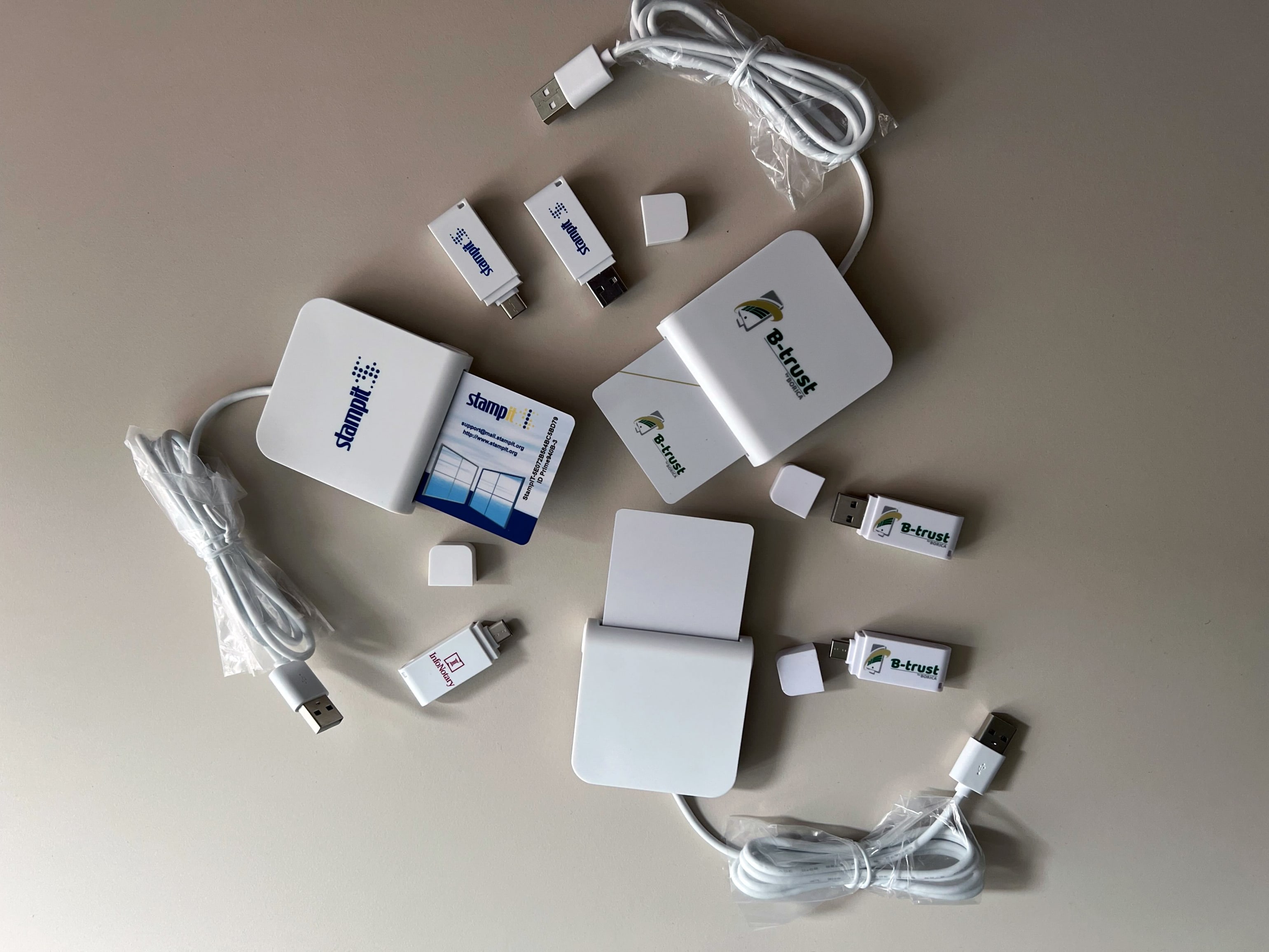 Card readers or USB Type-A/Type-C