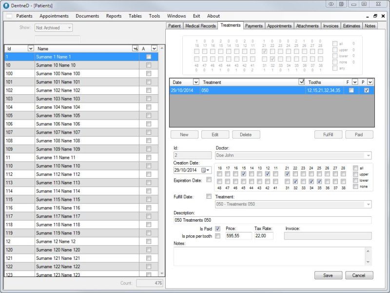 DentneD: Open-Source Dental Practice Management Software