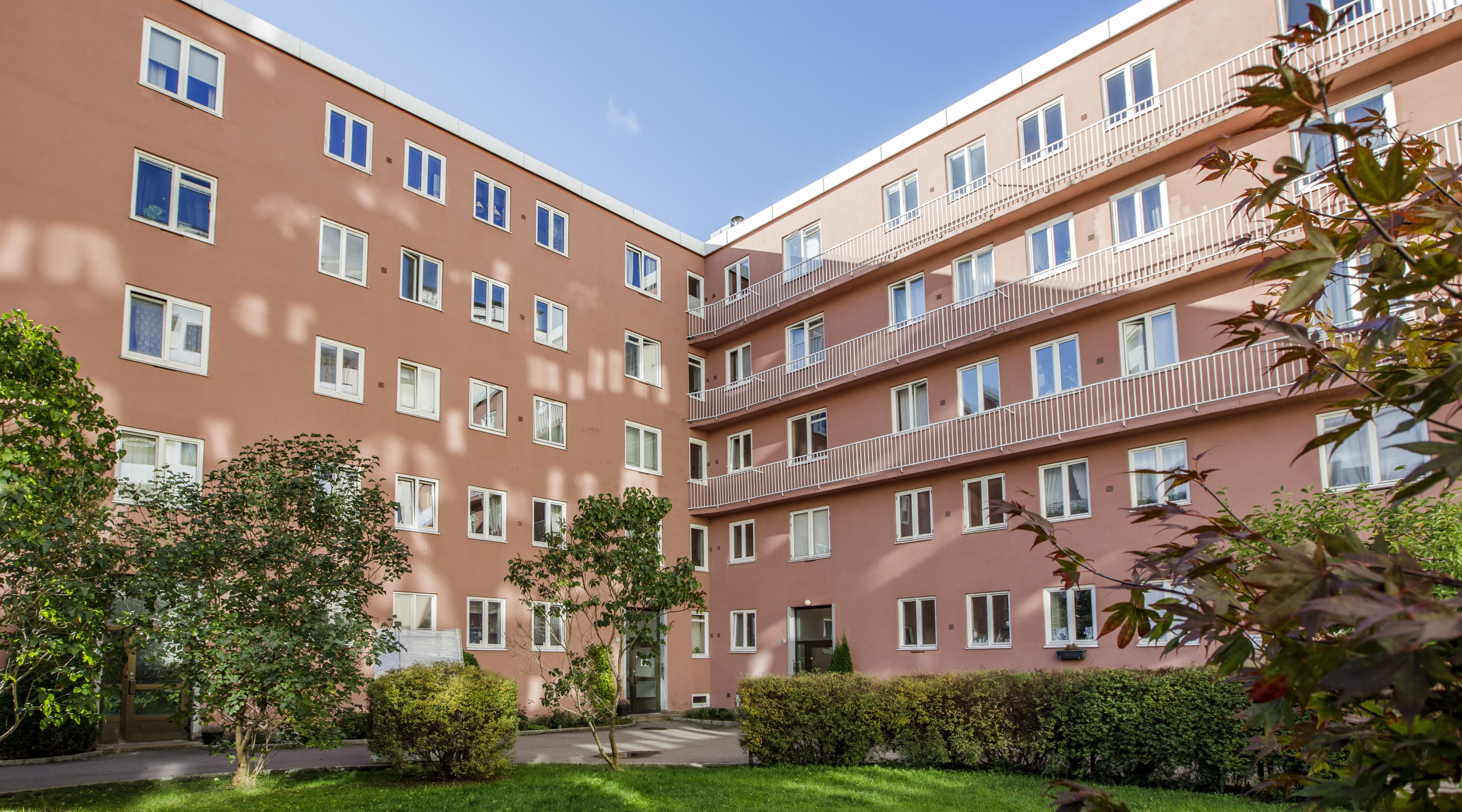 Harald Hårfagresgate 19 fasadeinngang bakgård dagtid